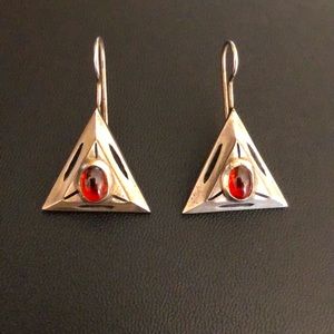 Ollie Vintage Sterling Silver Drop Earrings